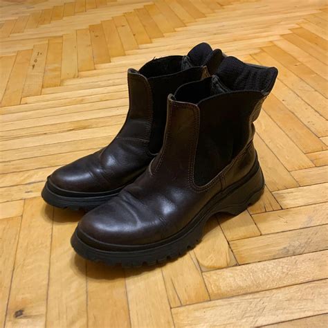 prada tractor boots|prada boots with pouch price.